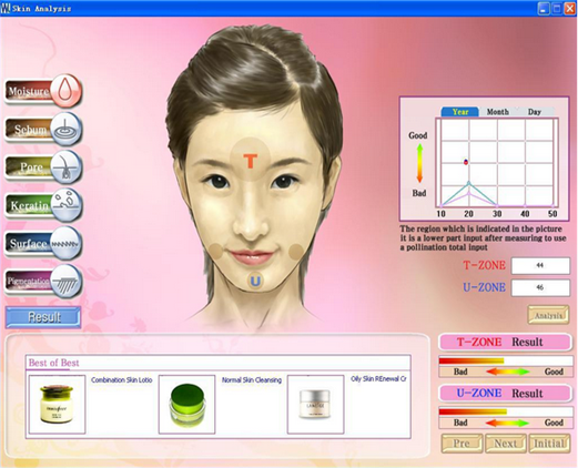 Tingmay beauty skin analyzer machine series for man-1